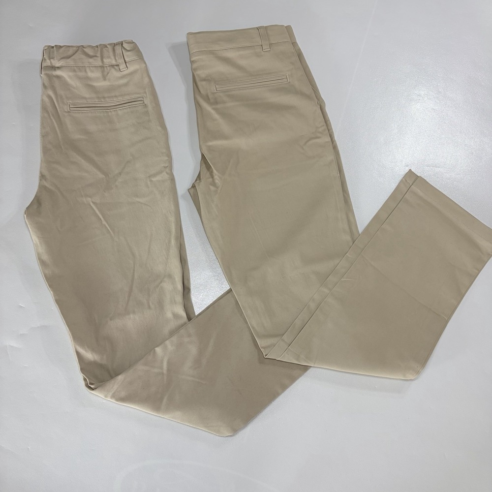 French Toast Boys Khaki School Uniform Pants Lot 2 Size 16 Straight Stretch